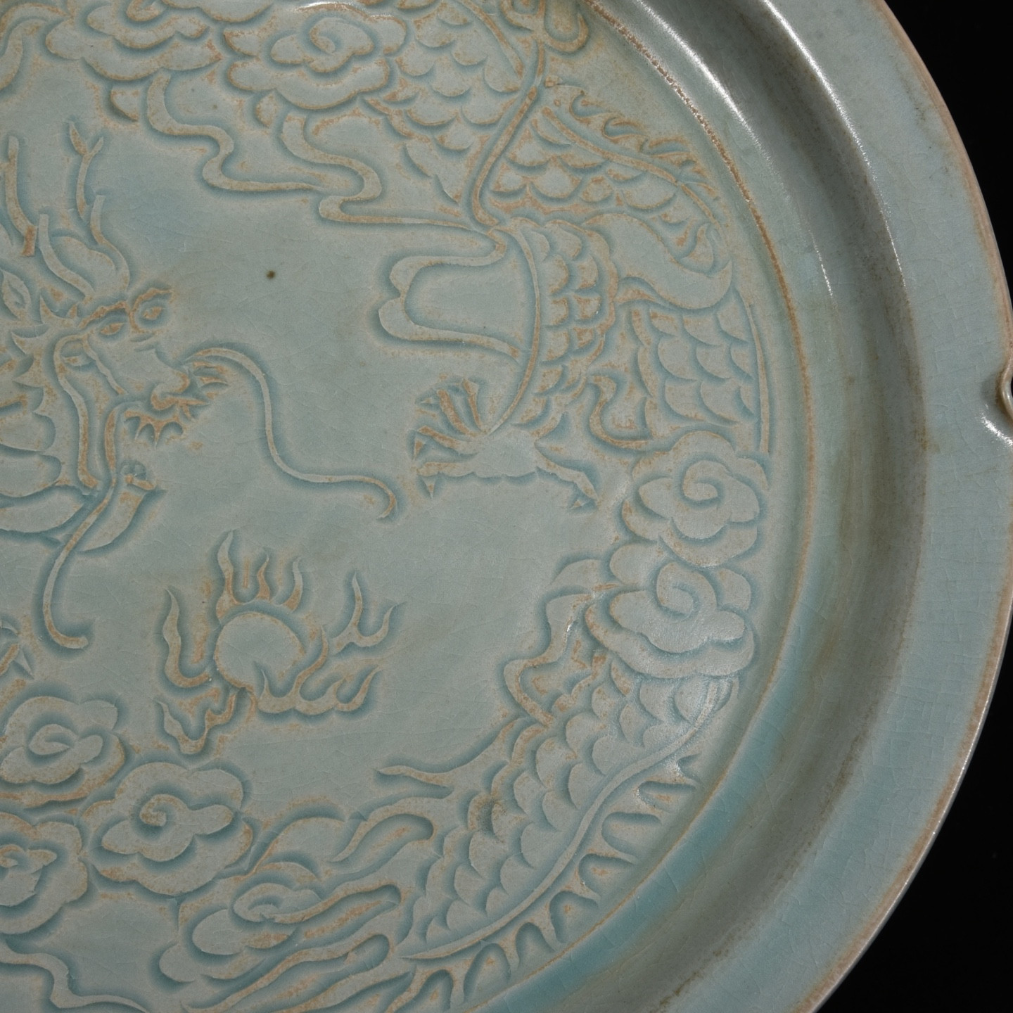 Chinese ru kiln porcelain large dish