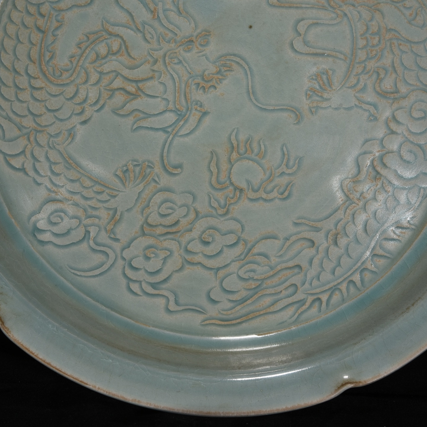 Chinese ru kiln porcelain large dish
