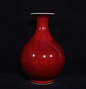 Chinese red glaze porcelain vase