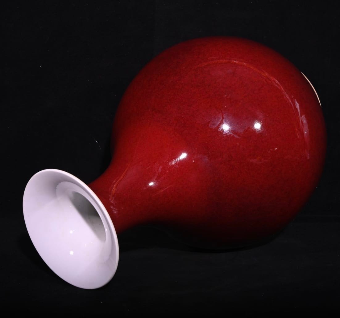 Chinese red glaze porcelain vase