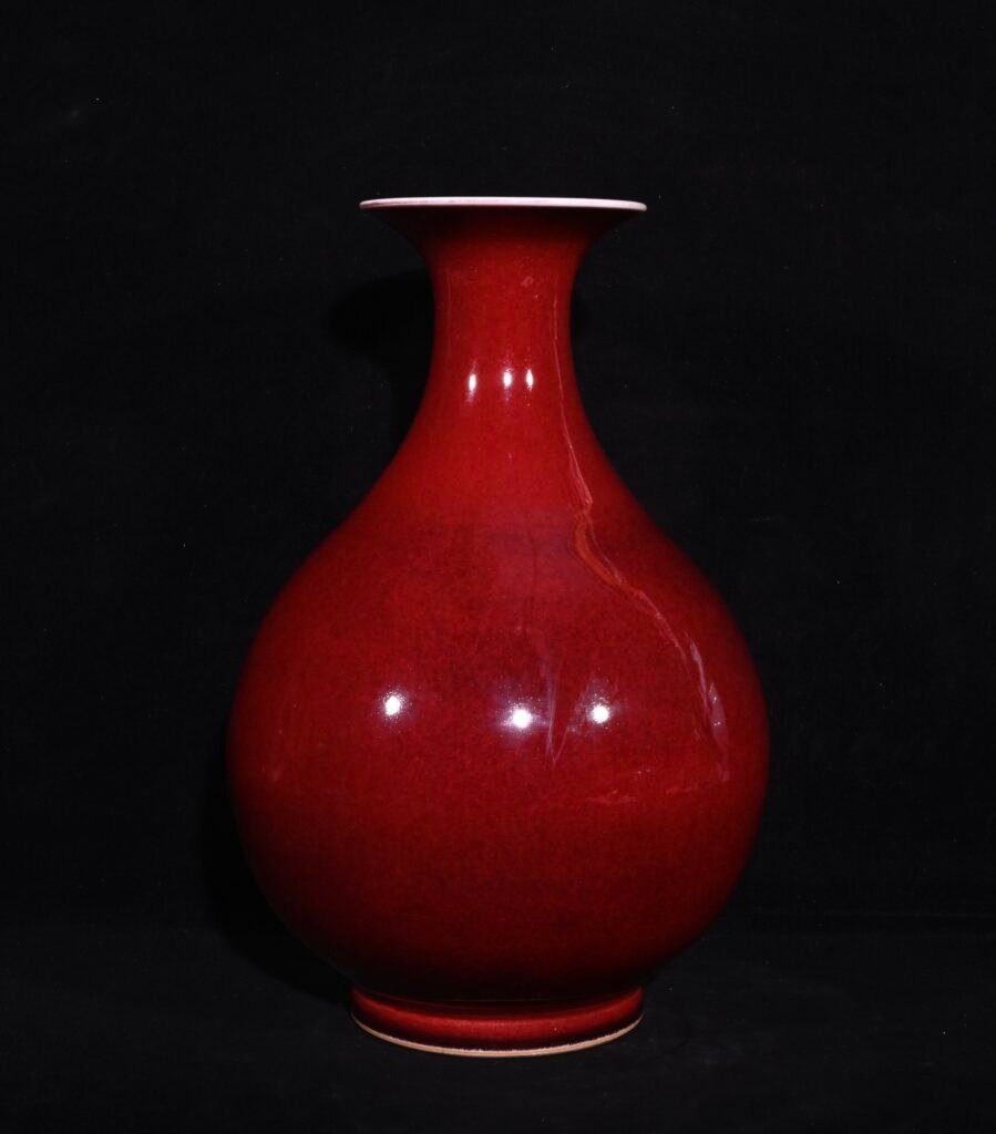 Chinese red glaze porcelain vase