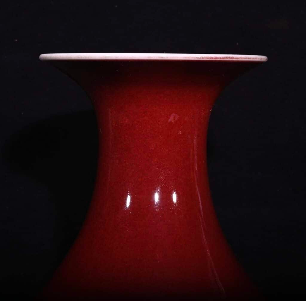 Chinese red glaze porcelain vase