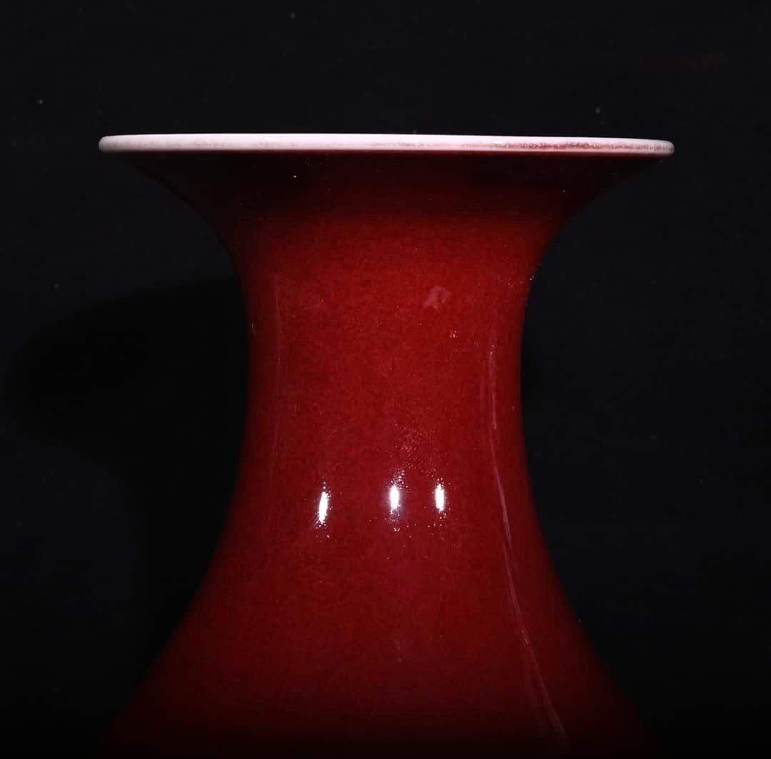 Chinese red glaze porcelain vase