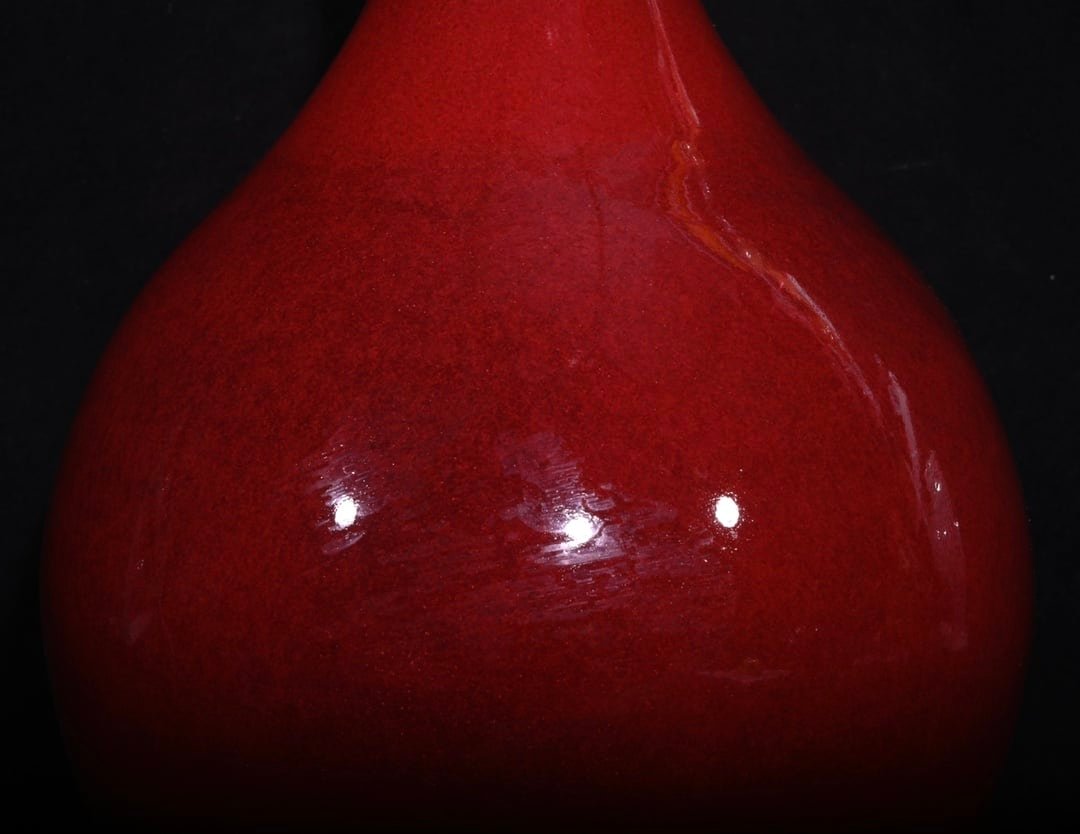 Chinese red glaze porcelain vase