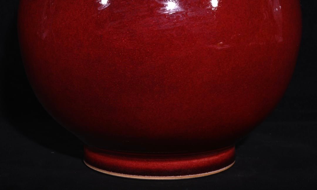 Chinese red glaze porcelain vase