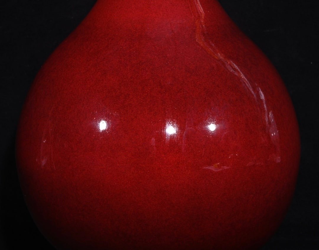 Chinese red glaze porcelain vase