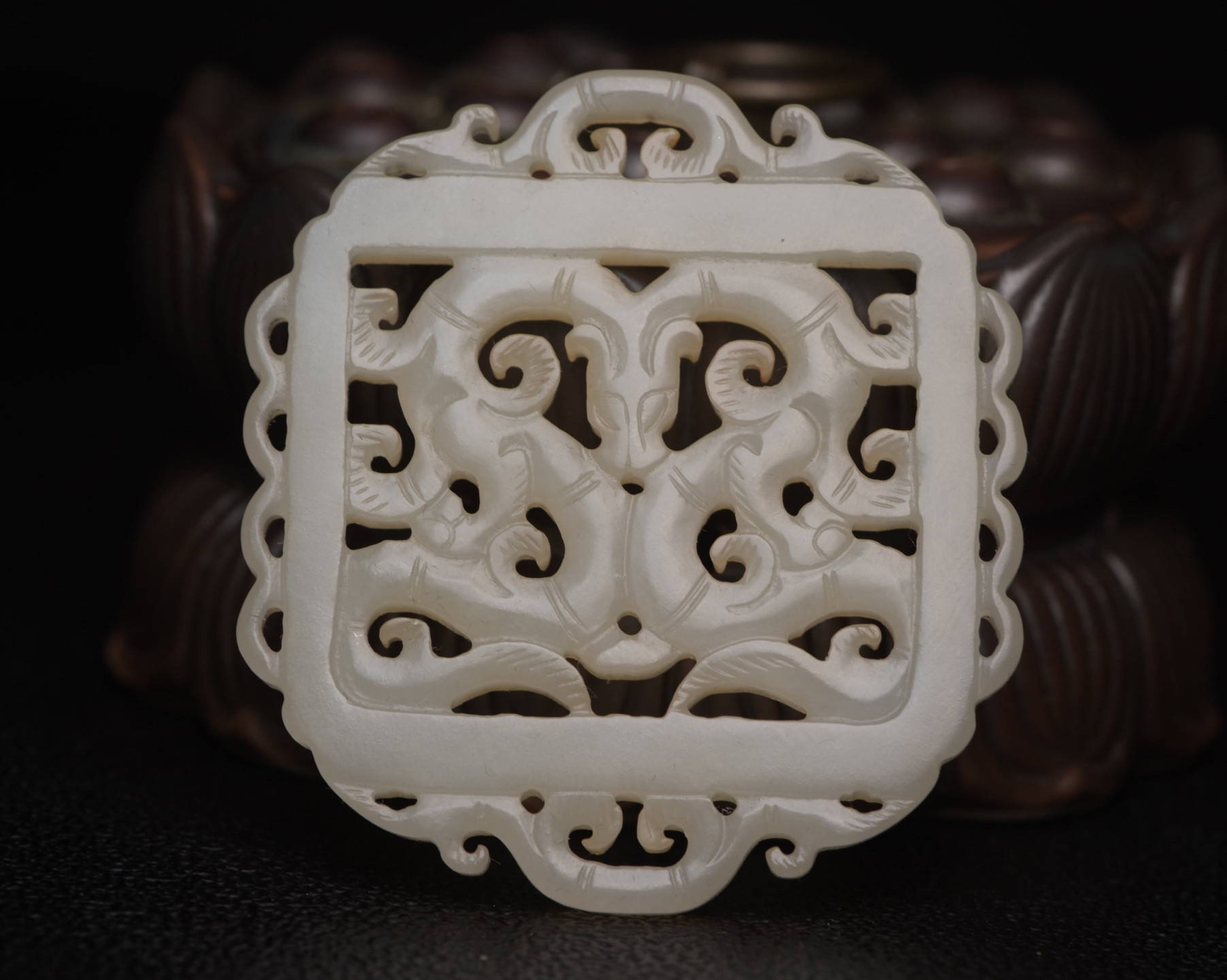 Chinese natural jade carved ornaments