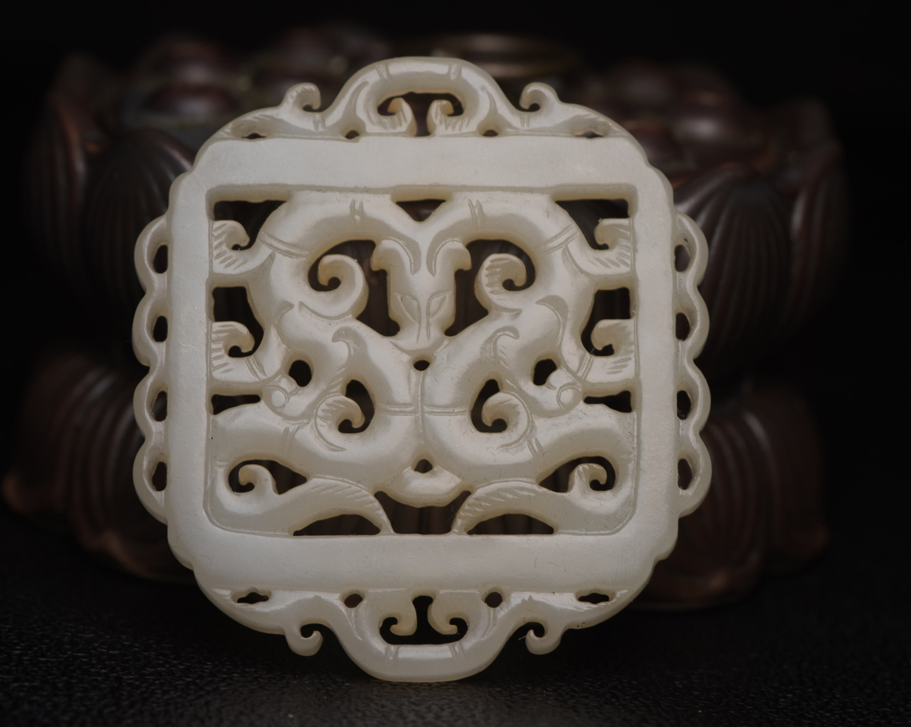 Chinese natural jade carved ornaments