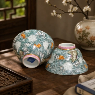 Chinese Guardian Porcelain Bowl