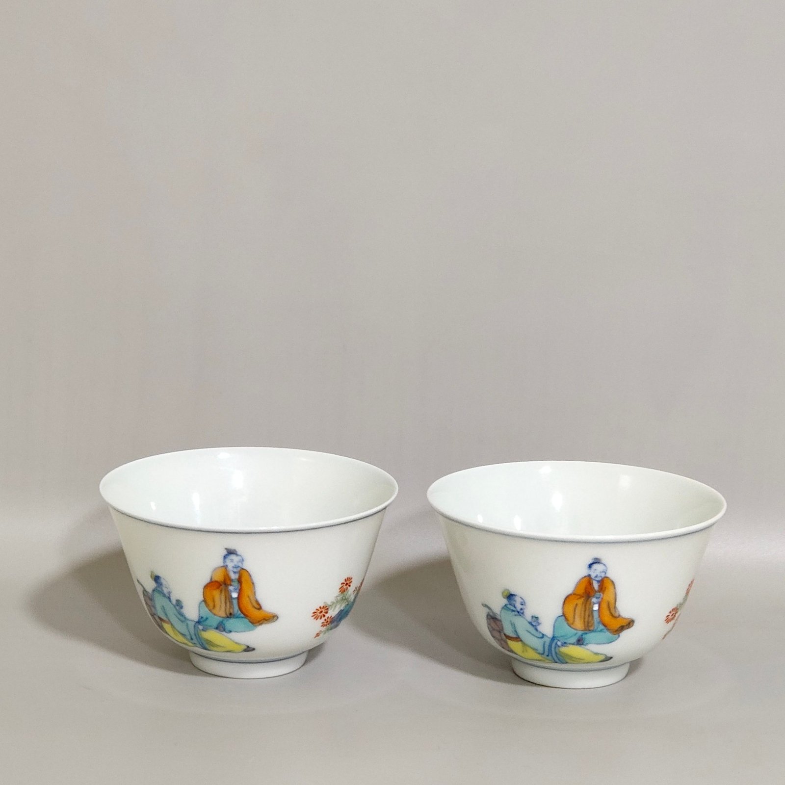 Ming Dynasty Qianlong Chenghua annual sustenance doucai character story Gao Shitu cup