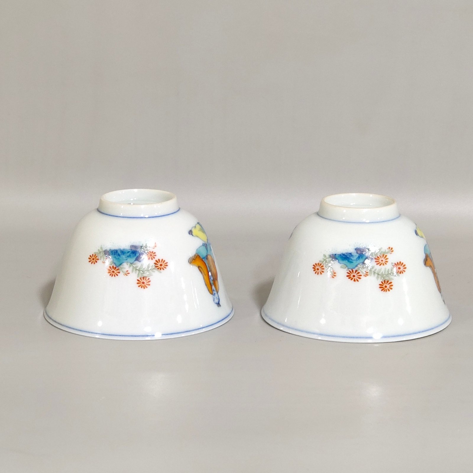 Ming Dynasty Qianlong Chenghua annual sustenance doucai character story Gao Shitu cup