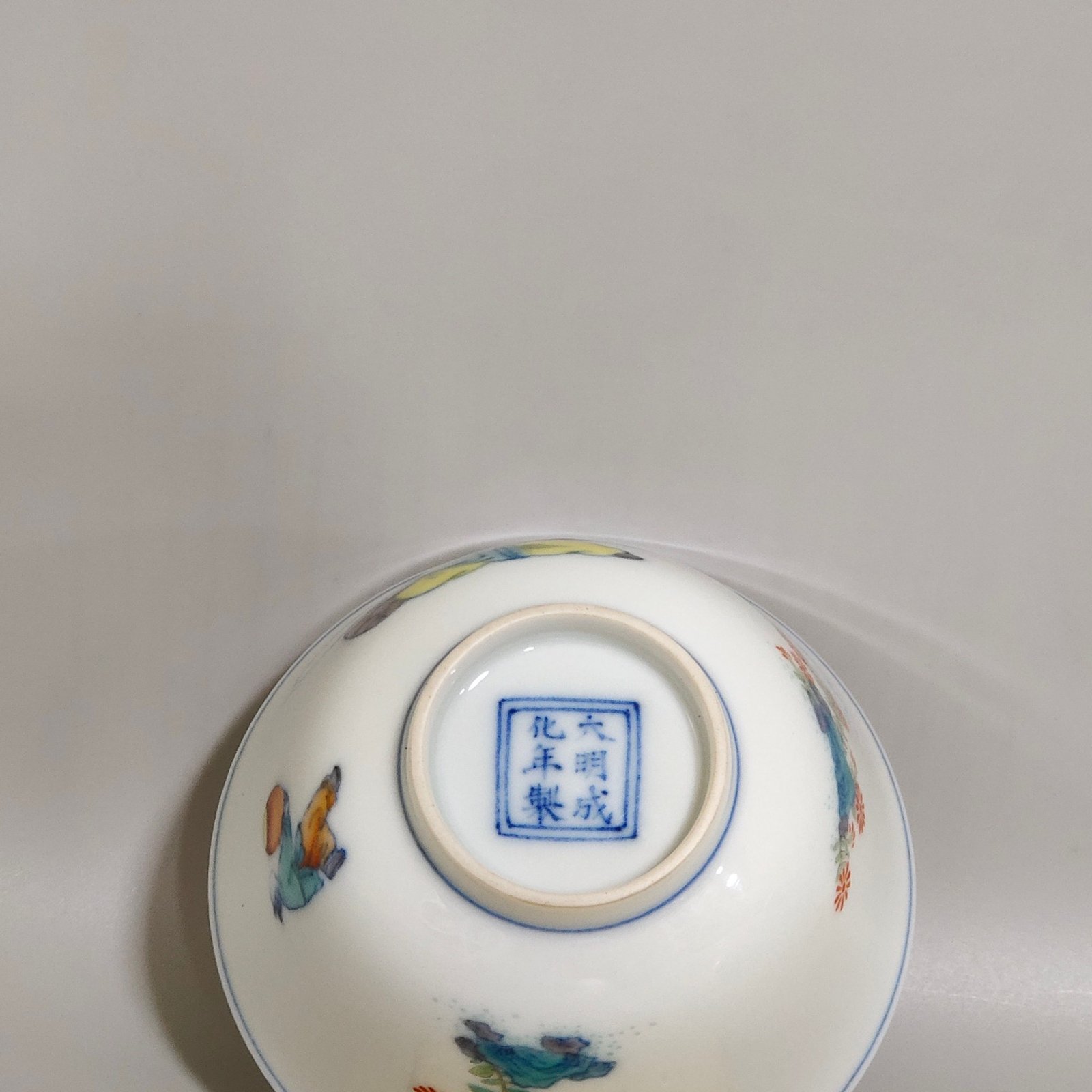 Ming Dynasty Qianlong Chenghua annual sustenance doucai character story Gao Shitu cup