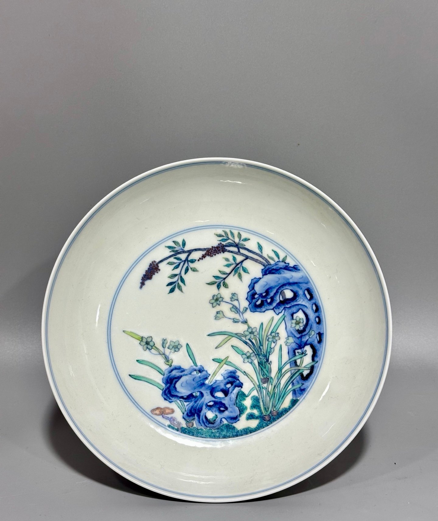 Qing Dynasty Yongzheng this is colorful plate