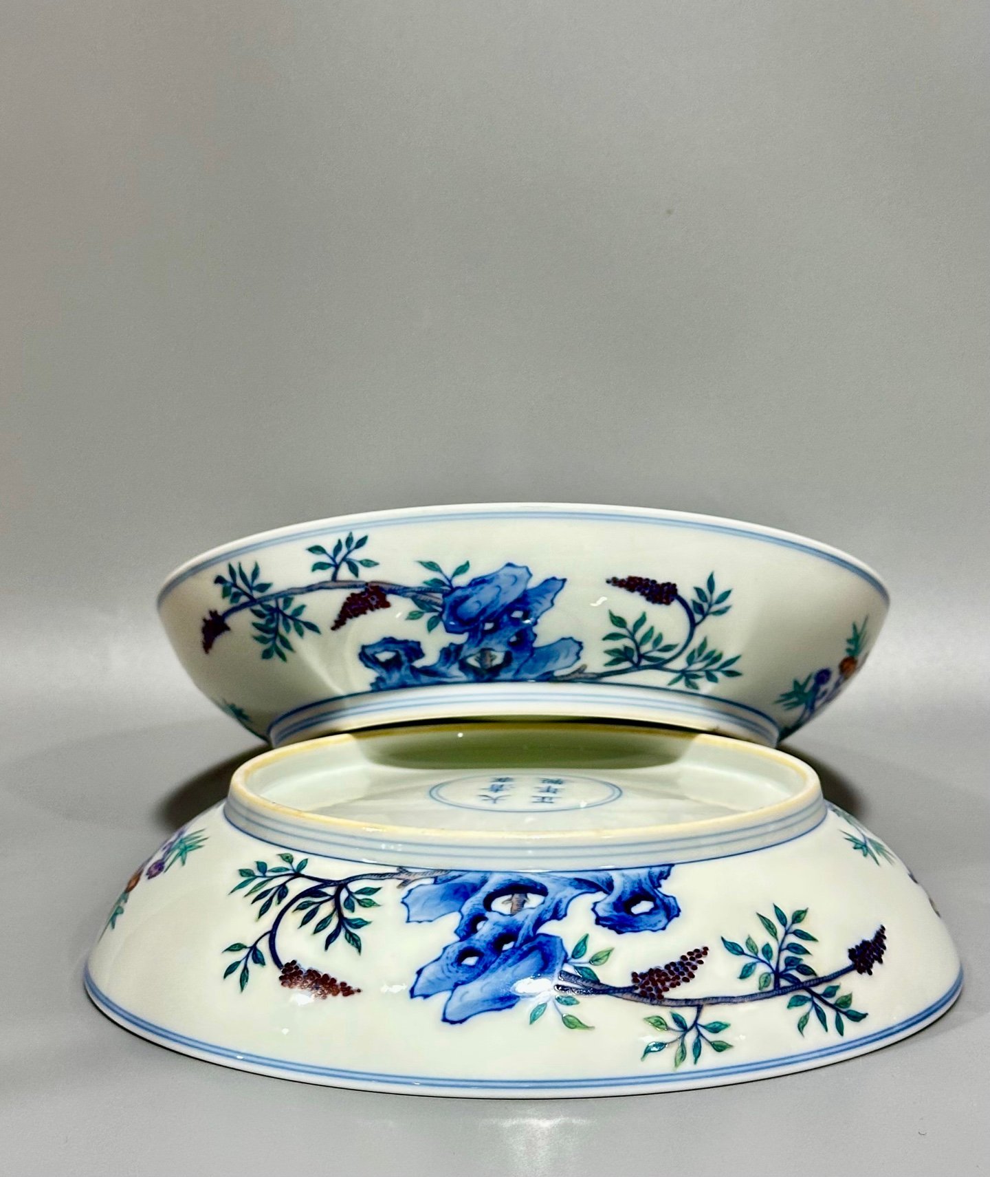 Qing Dynasty Yongzheng this is colorful plate