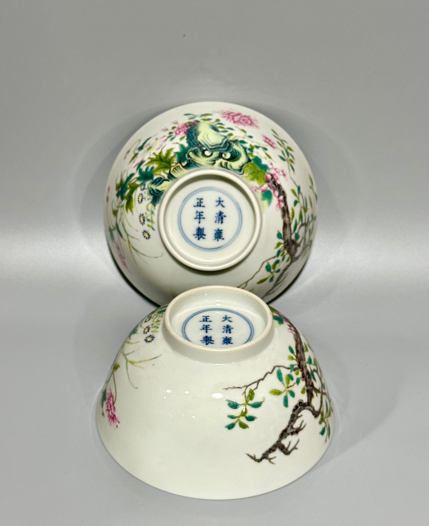 Qing Dynasty Yongzheng this is pastel flower-flowered wealth bowl