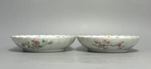 Qing Dynasty Yongzheng pink-colored butterfly plate