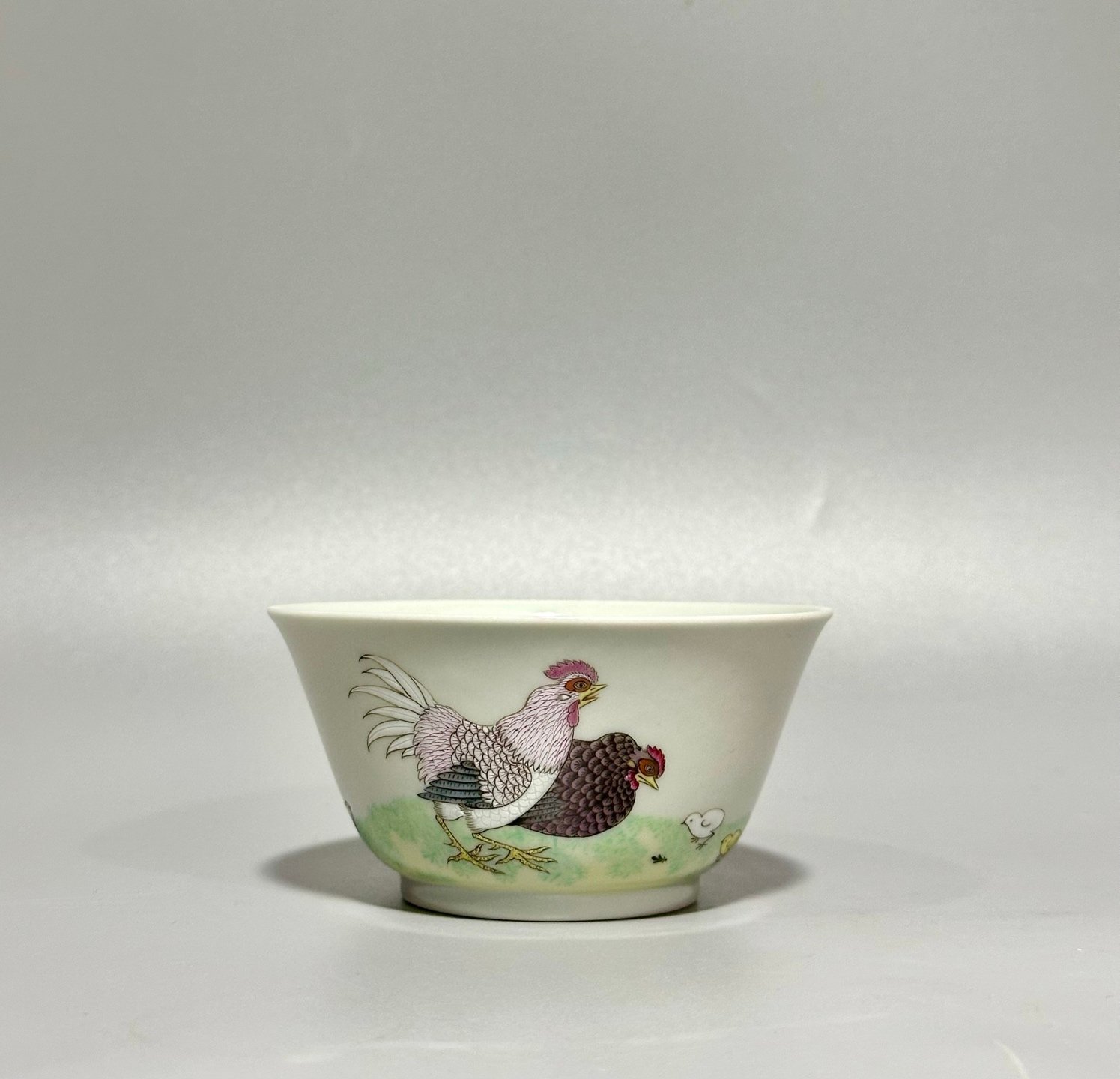 Qing Dynasty Yongzheng the pastel chicken cup
