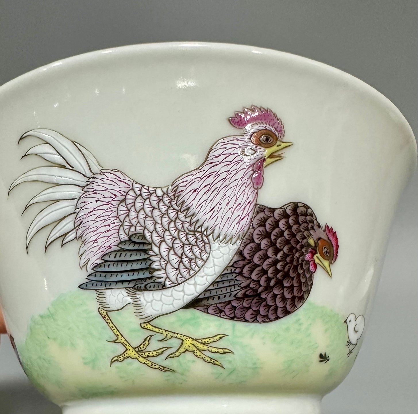 Qing Dynasty Yongzheng the pastel chicken cup