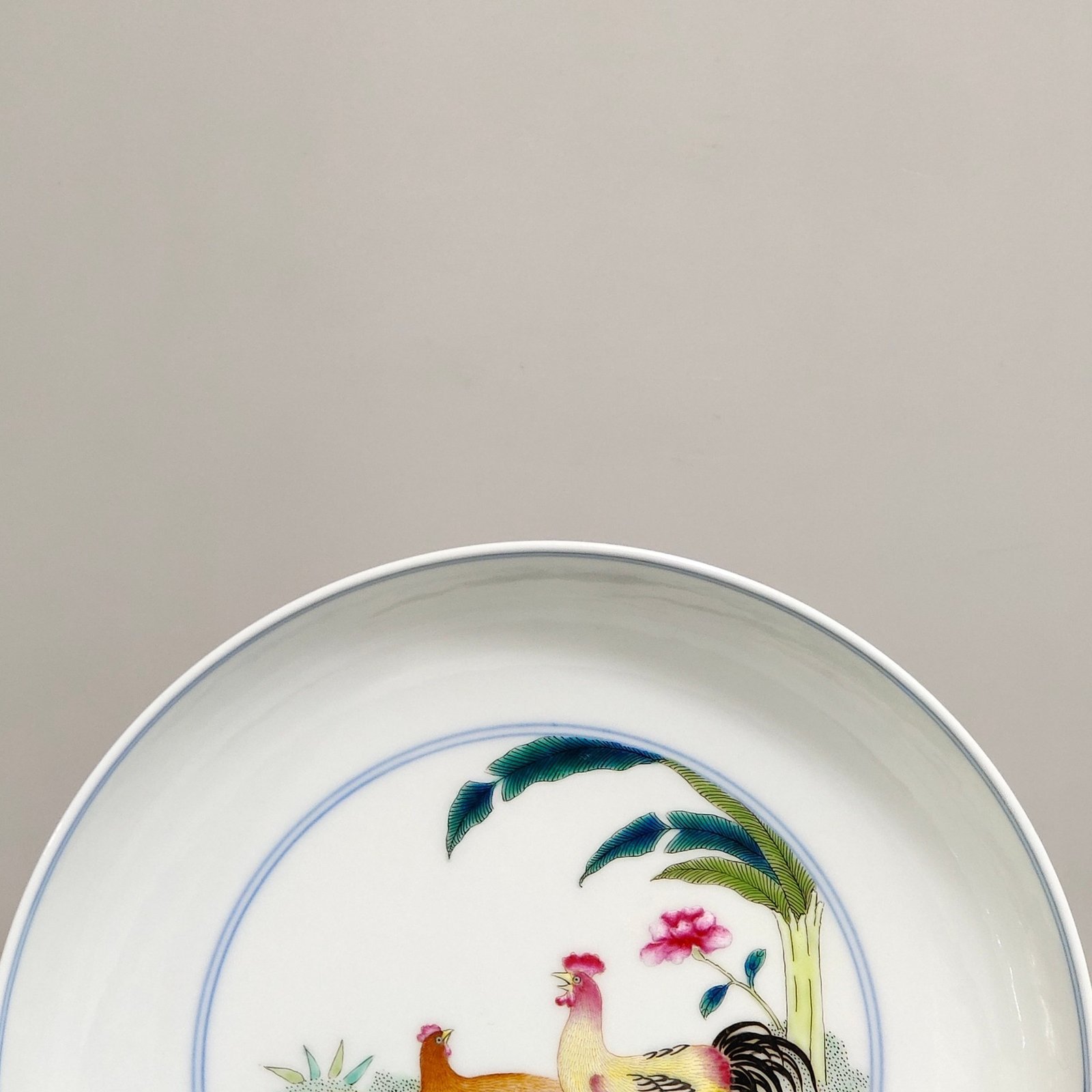 Qing Dynasty Qianlong Pastel lucky plate