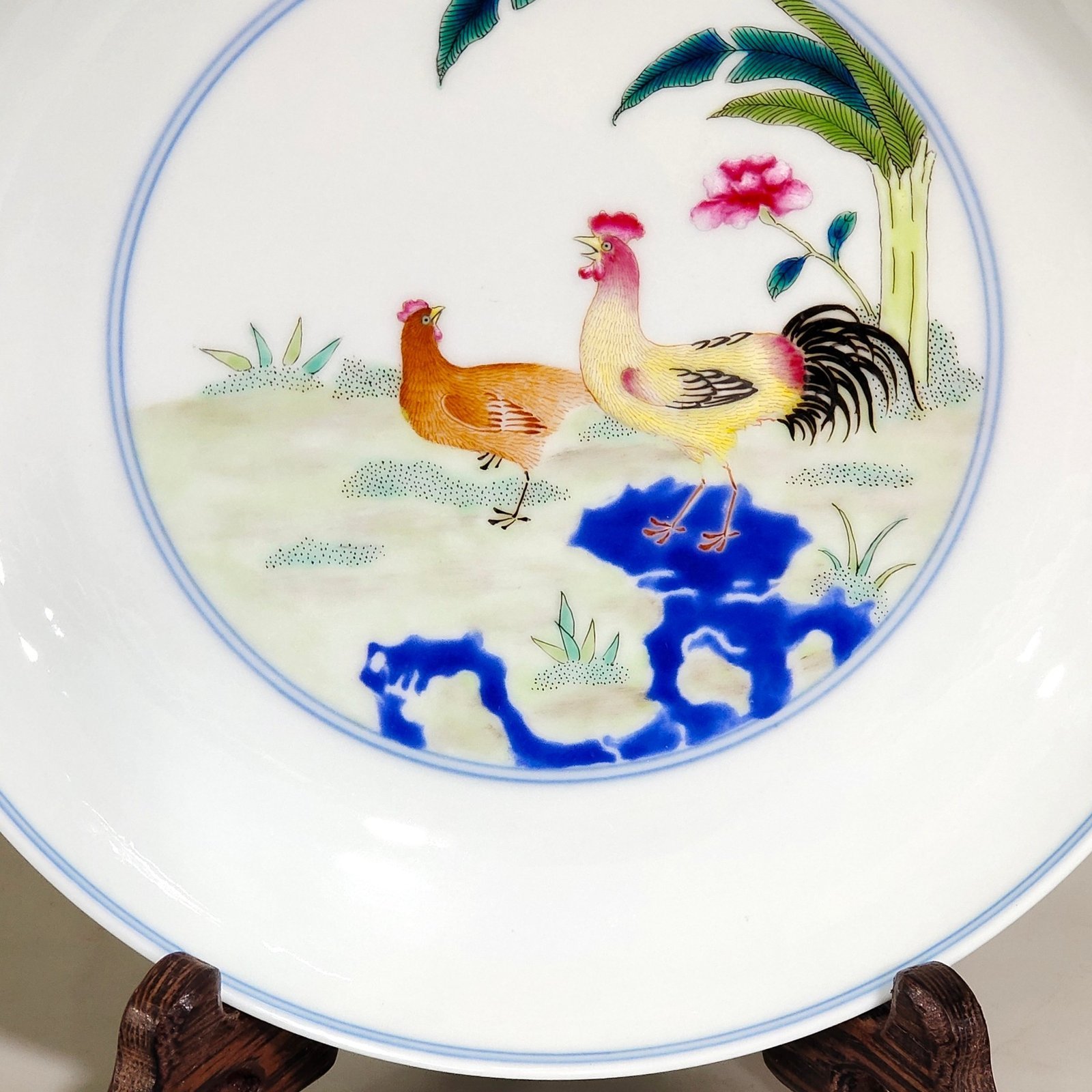 Qing Dynasty Qianlong Pastel lucky plate
