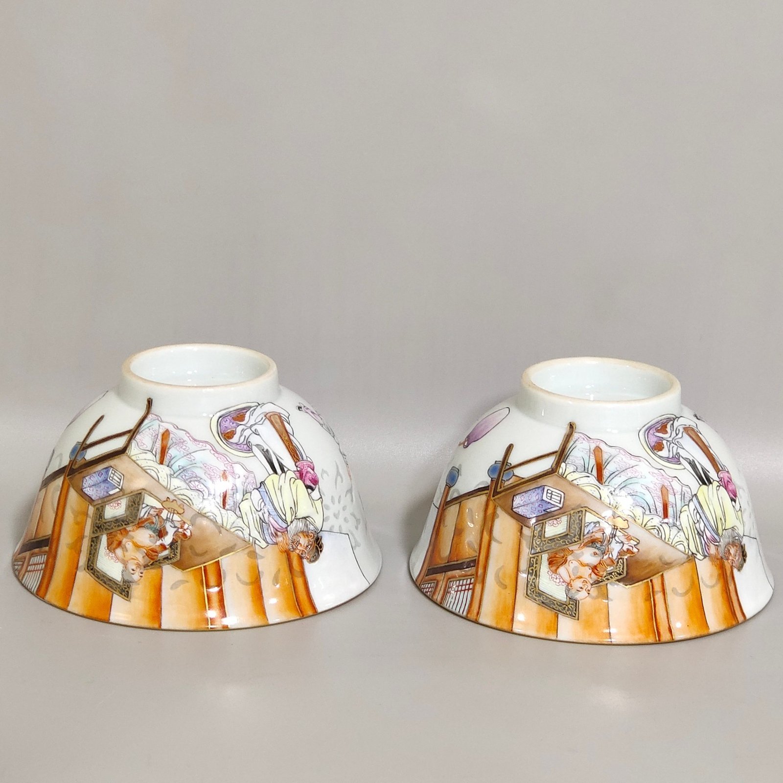 Song Dynasty Cai Xiang An exquisite cup with characters and stories and poems