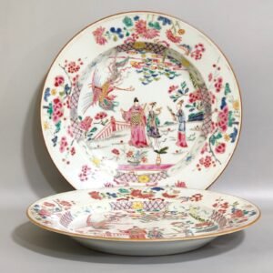 Qing Dynasty Overseas return and export character story plate