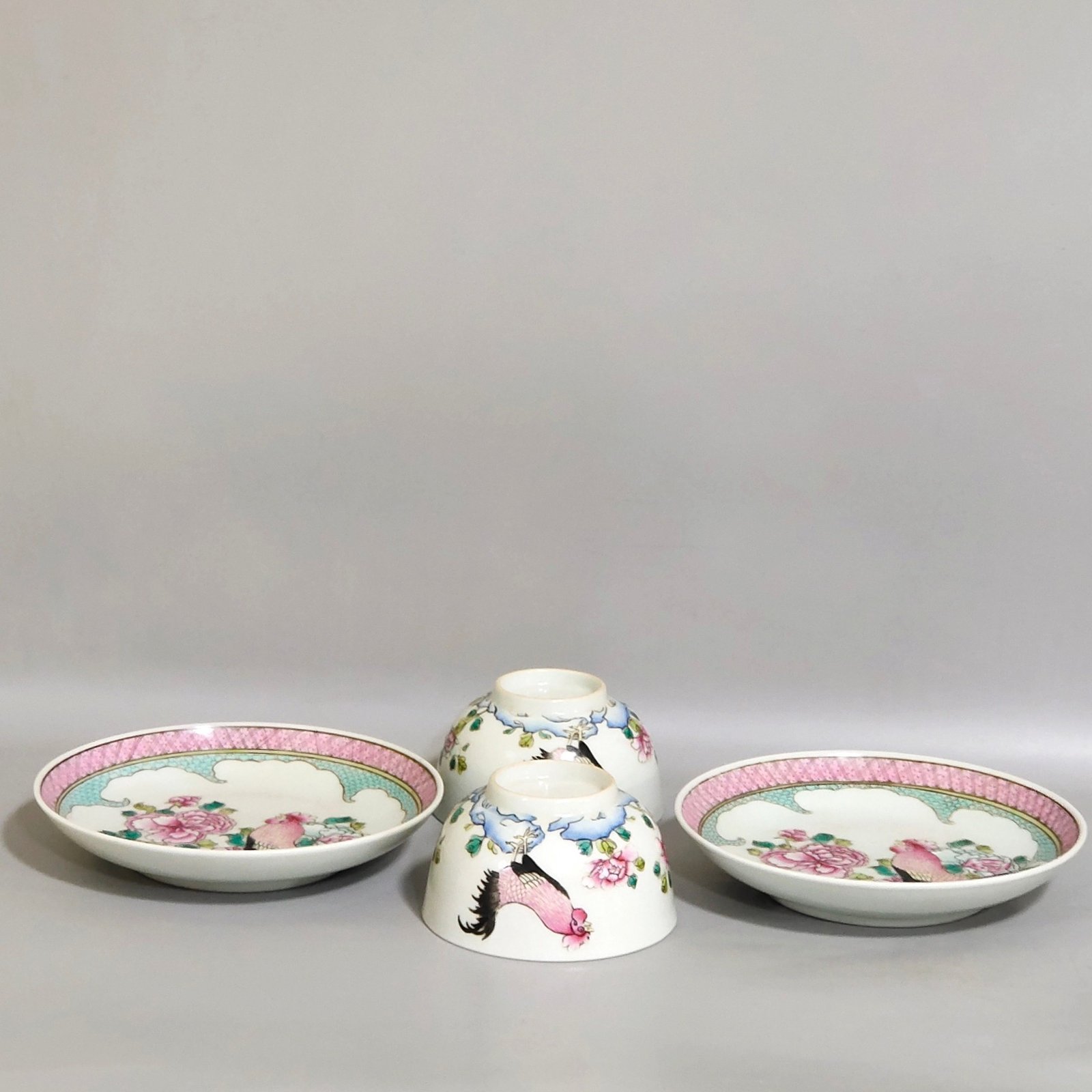 Qing Dynasty Overseas return and export of Lucky Cup set