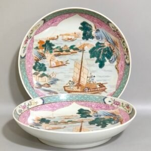 Qing Dynasty Overseas export Fishing plate