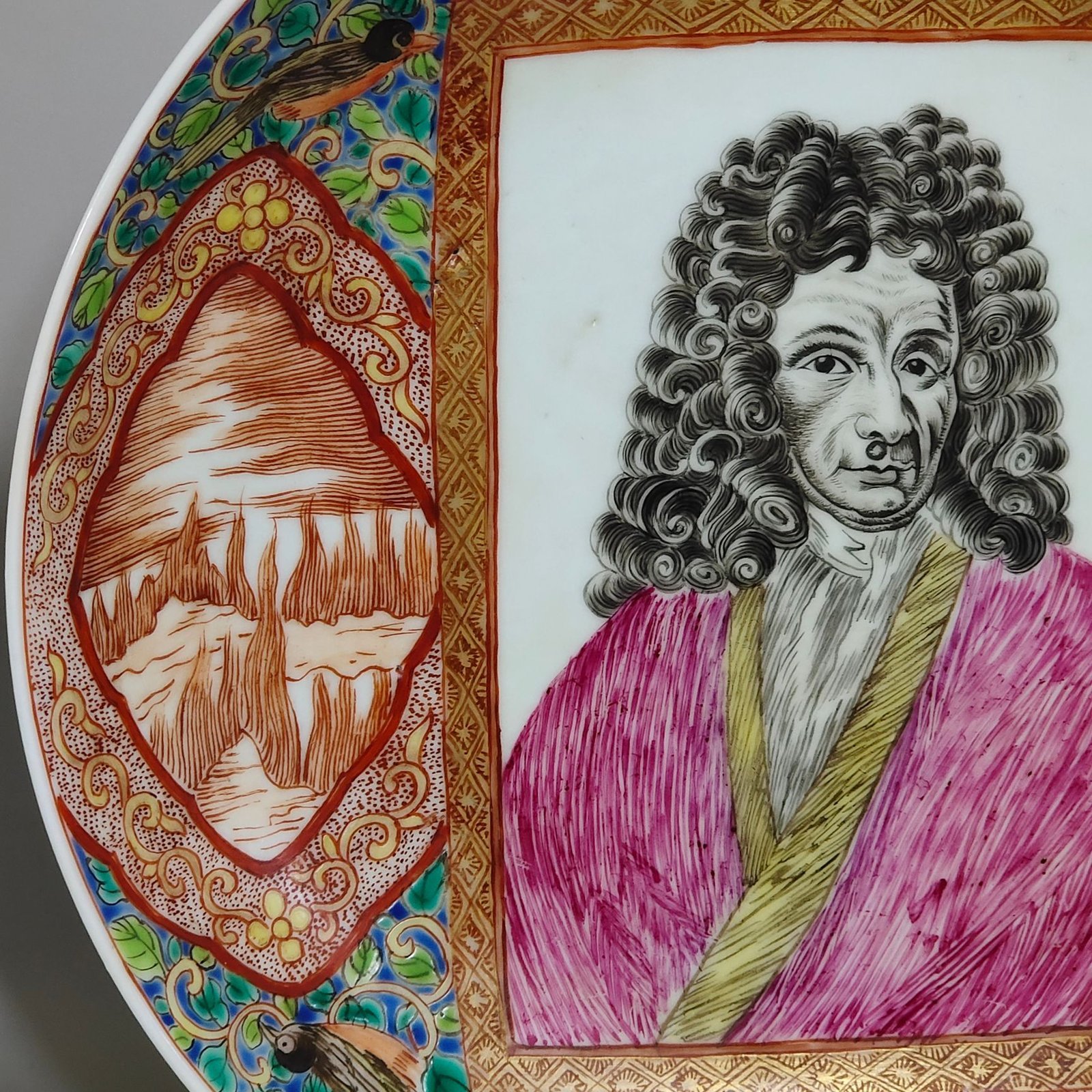 Qing Dynasty Overseas market Western figure plate