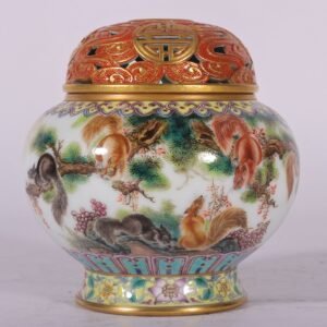 Qing Dynasty Qianlong enamel squirrel picture aromatherapy