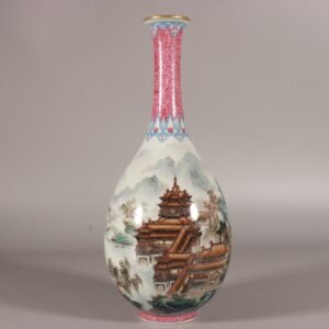 Qing Dynasty Qianlong of enamel agate vase