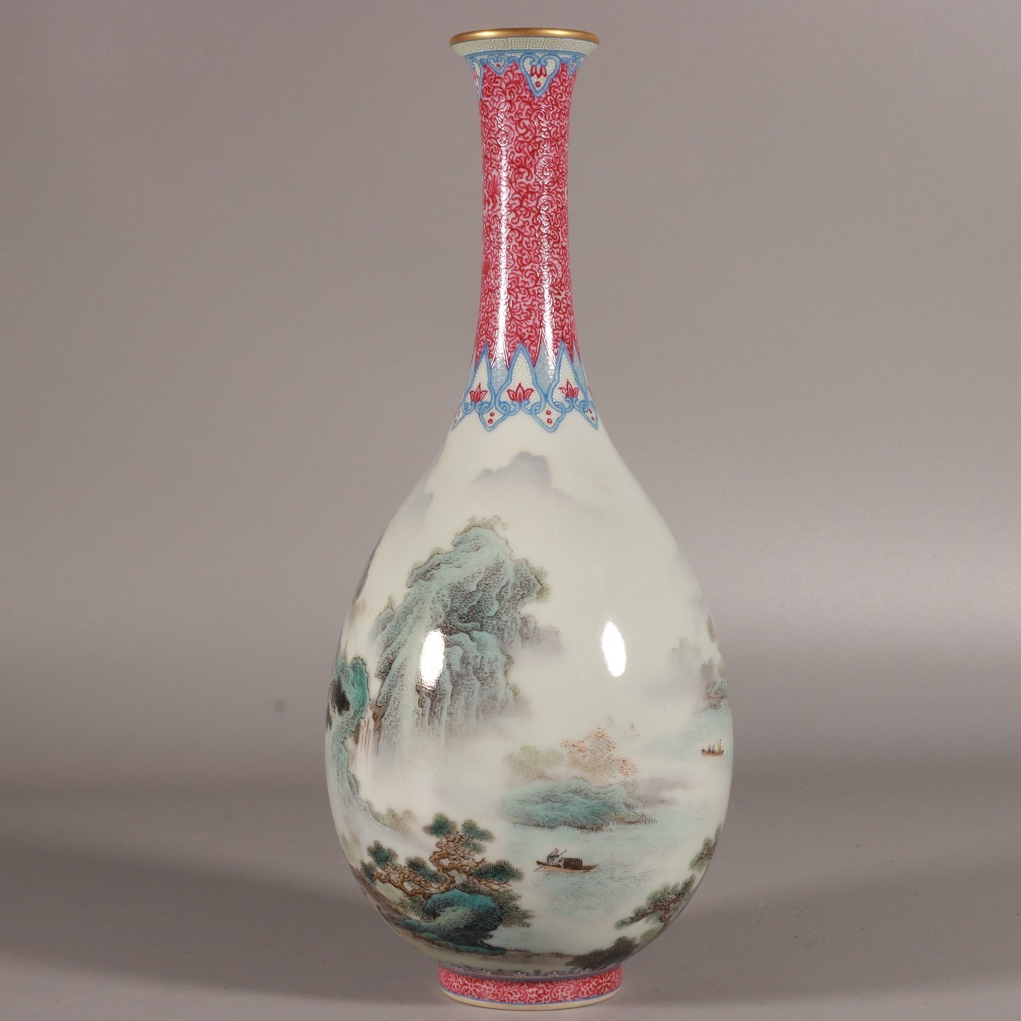 Qing Dynasty Qianlong of enamel agate vase