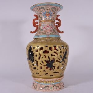 Qing Dynasty Qianlong pastel phoenix-tailed vase