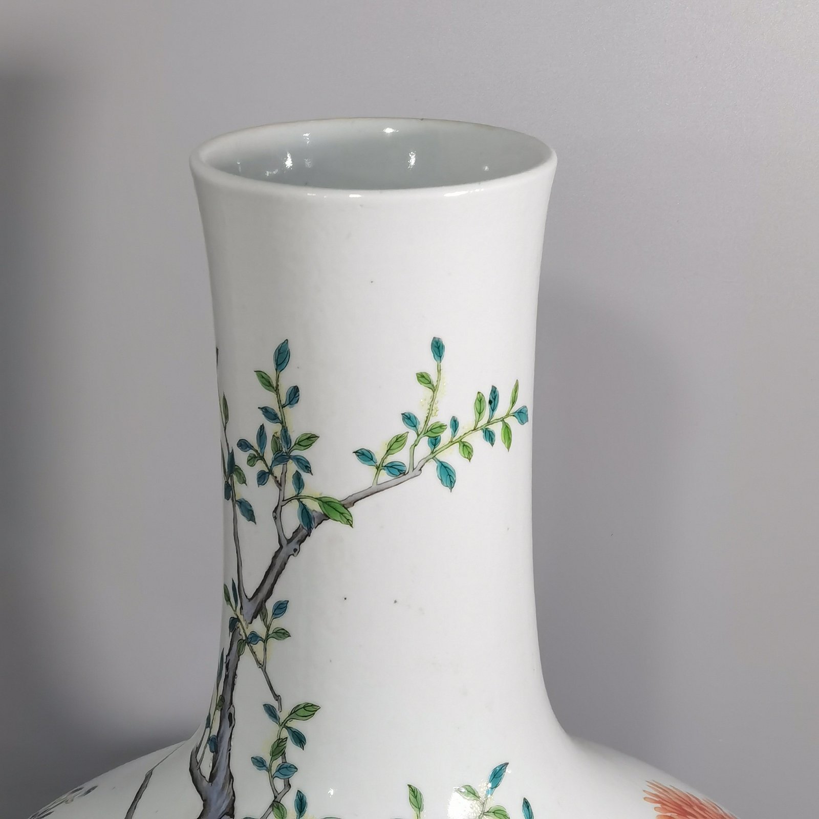 Qing Dynasty Qianlong pastel celestial large vase with picture