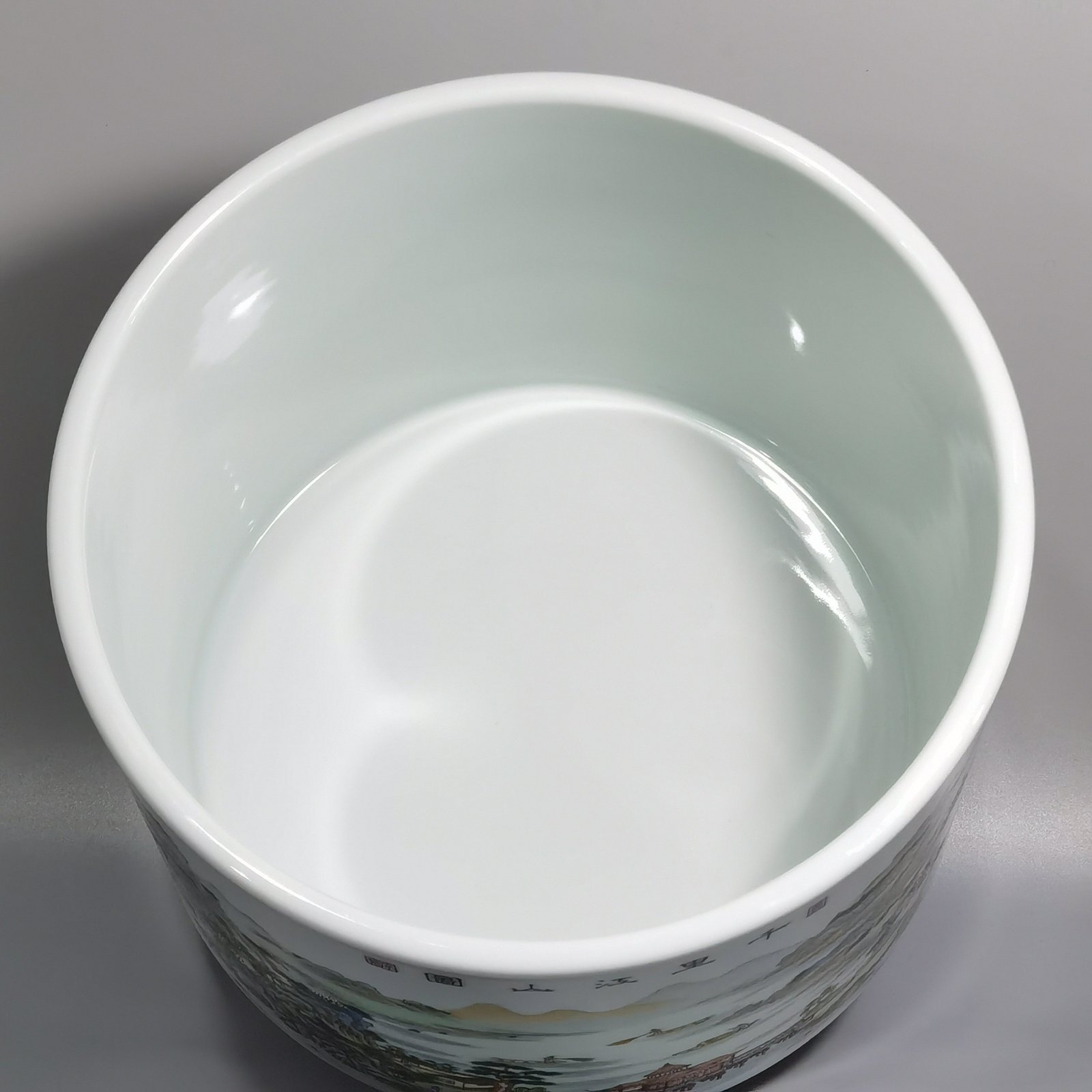 Qing Dynasty Qianlong Enamel Painting Thous and Miles of Rivers and Mountains Brush Cup