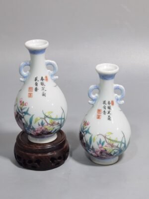 Qing Dynasty Qianlong Enamel Poetic Orchid mphora