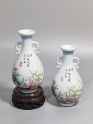 Qing Dynasty Qianlong Enamel Poetry Orchid mphora