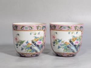 Qing Dynasty Qianlong pastel window cup