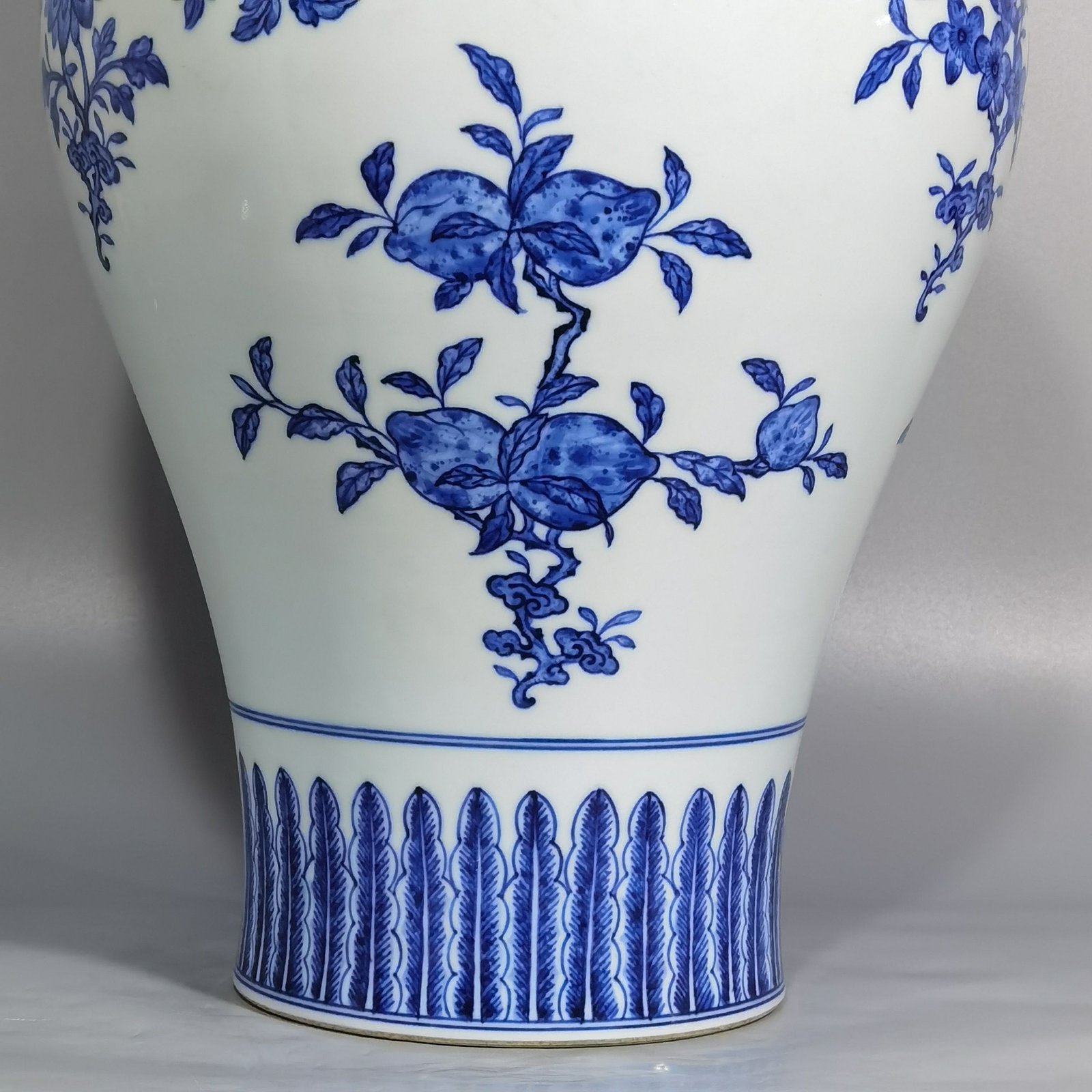 Qing Dynasty Qianlong blue and white plum vase