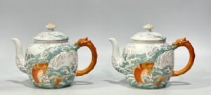 Qing Dynasty Qianlong Pastel lithium fish jumping dragon gate pattern pot