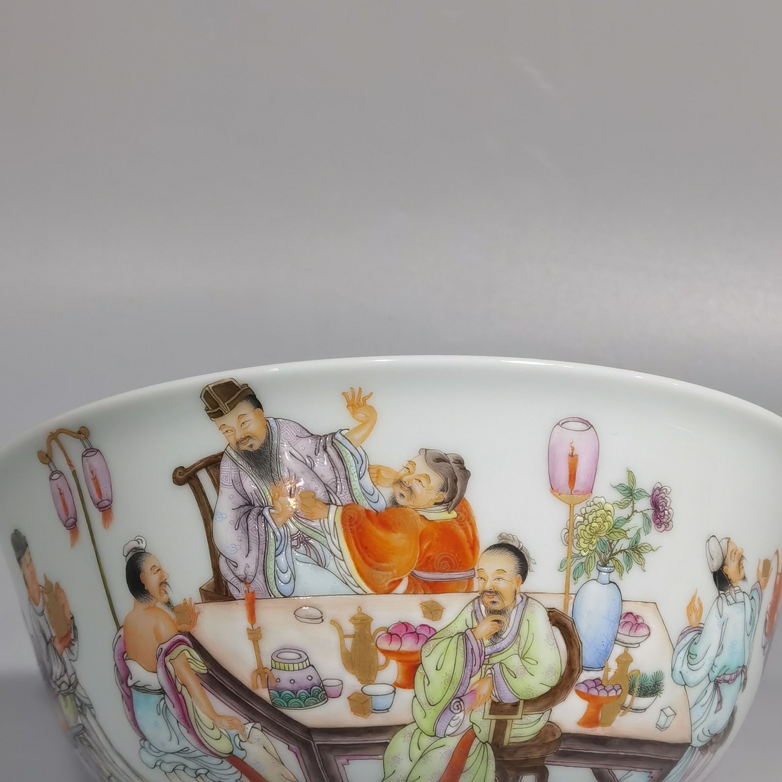 Qing Dynasty Qianlong multi-character enamel bowl
