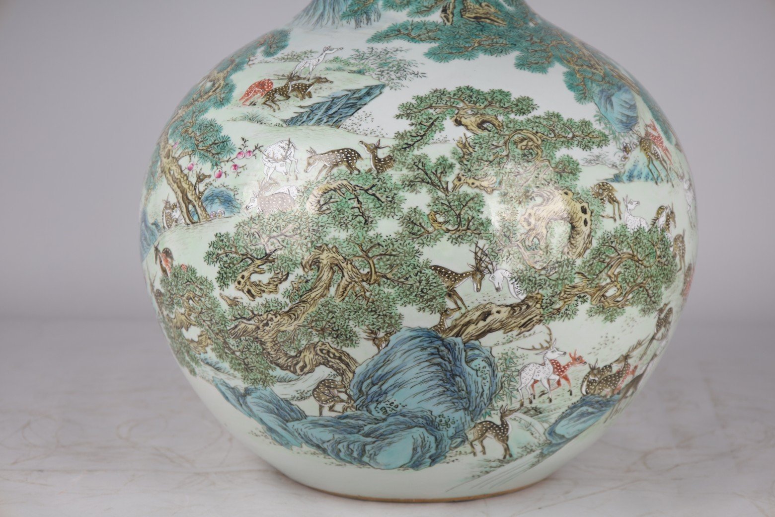 Qing Dynasty Qianlong famille rose celestial sphere vase