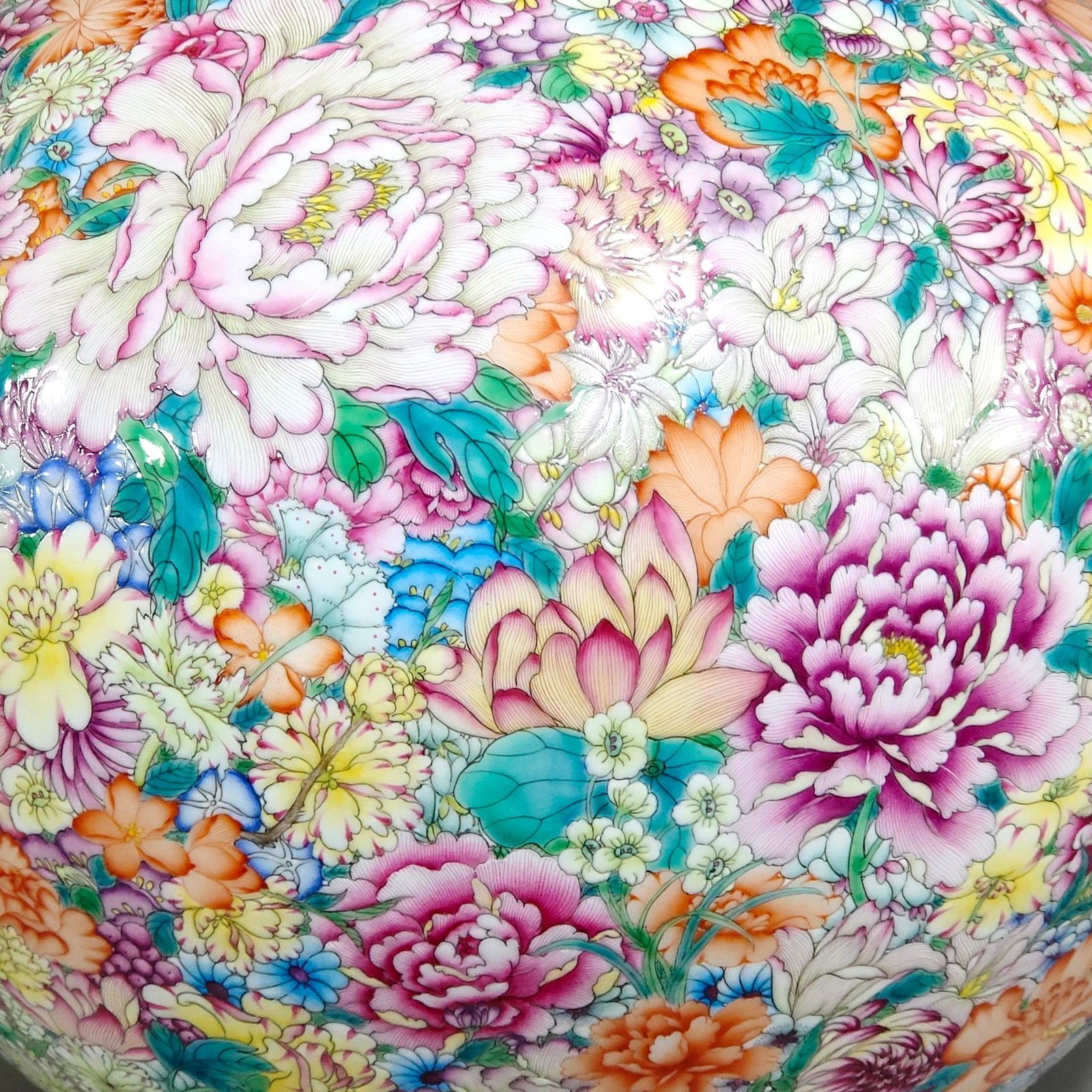 Qing Dynasty Qianlong Ten Thousand Flowers Celestial Vase