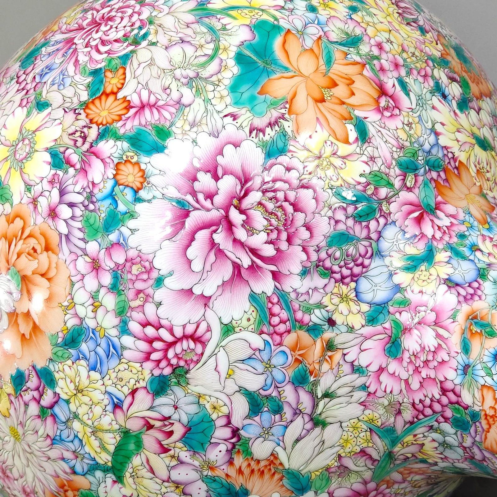 Qing Dynasty Qianlong Ten Thousand Flowers Celestial Vase