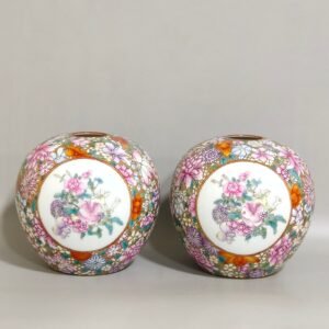 Qing Dynasty Qianlong Wanhua Golden Ground Window Flower Water Bowl