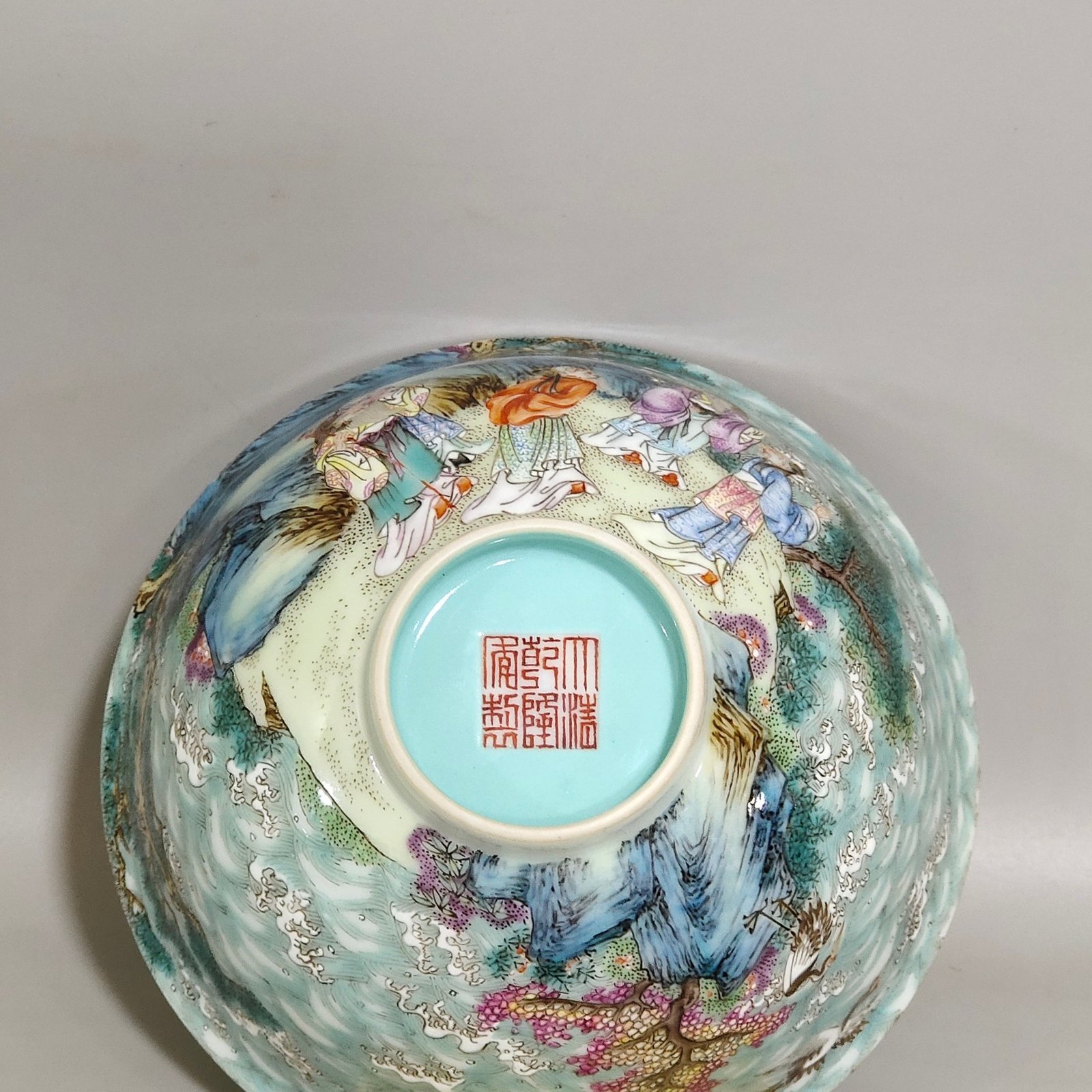 Qing Dynasty Qianlong characters story longevity peach bowl