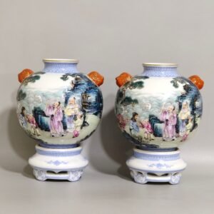Qing Dynasty Qianlong characters story bowl