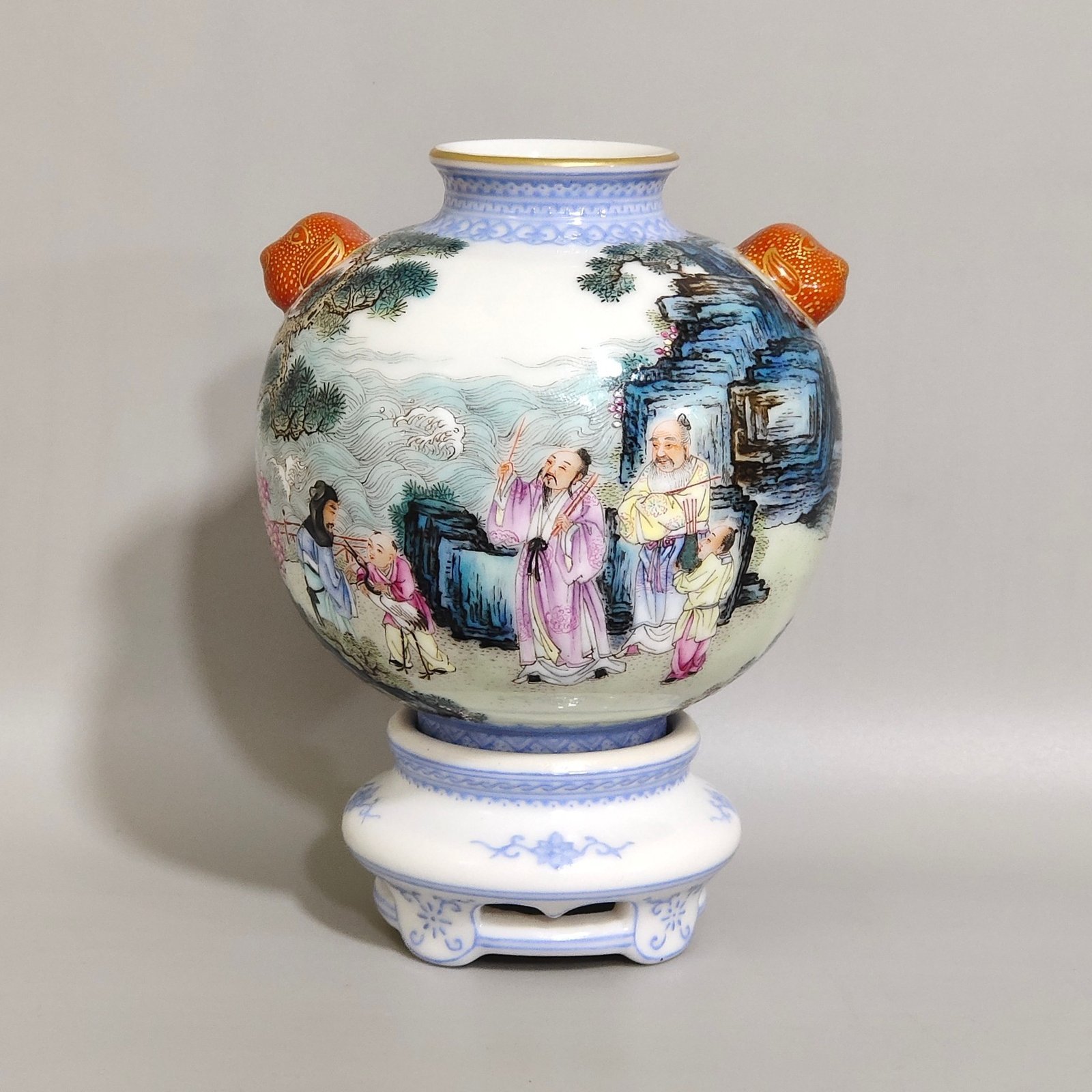 Qing Dynasty Qianlong characters story bowl