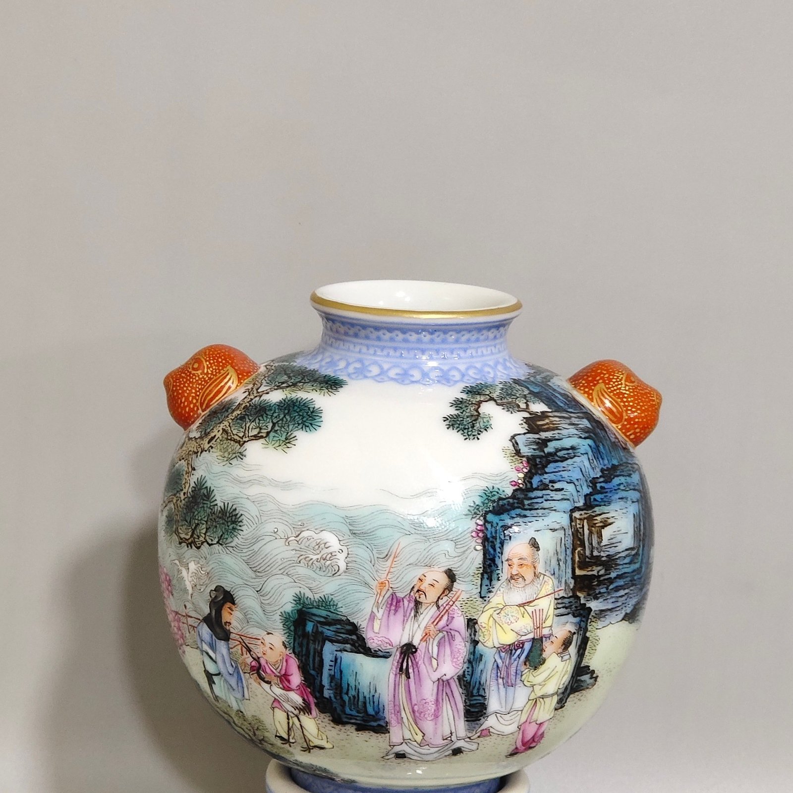 Qing Dynasty Qianlong characters story bowl