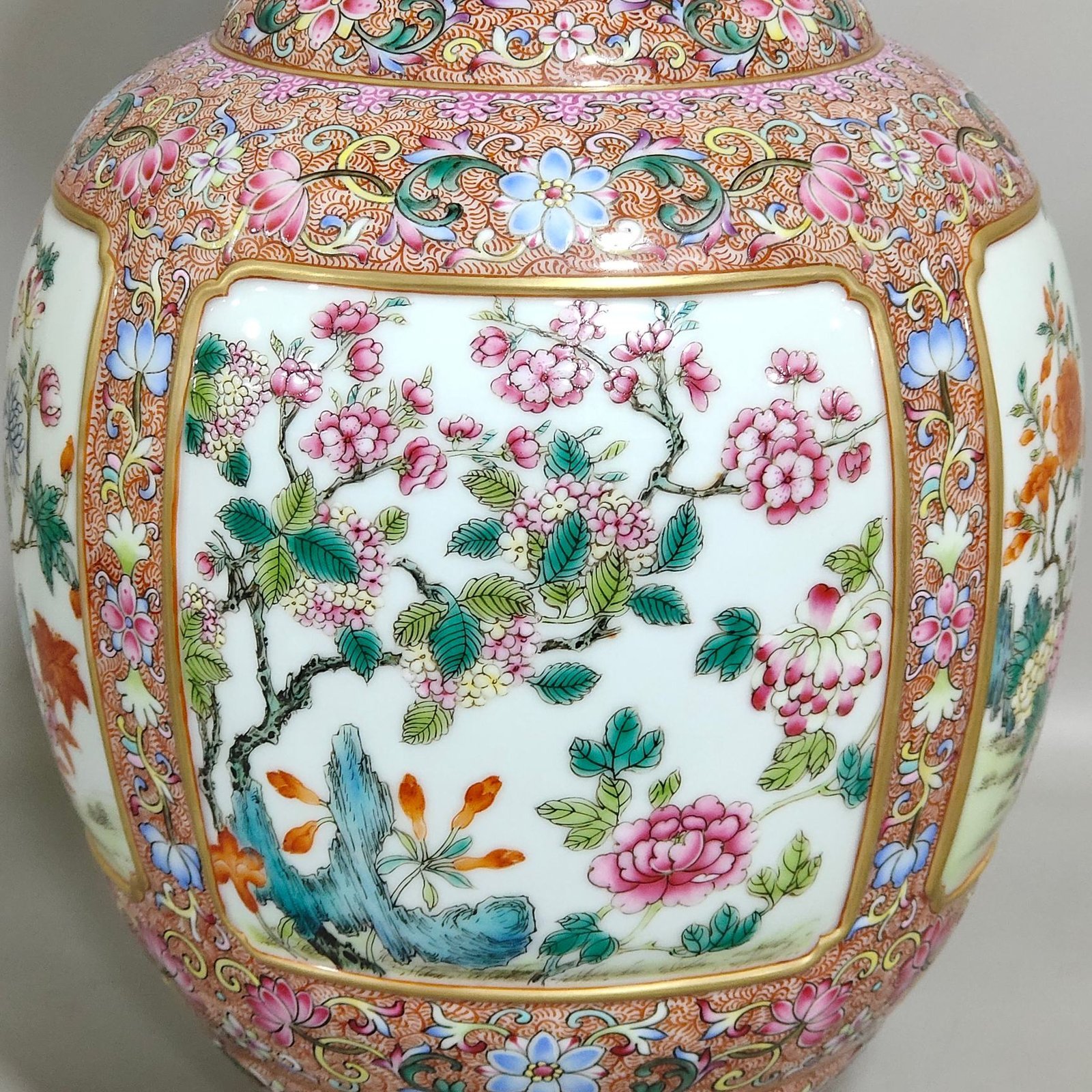 Qing Dynasty Qianlong a four-season flower vase